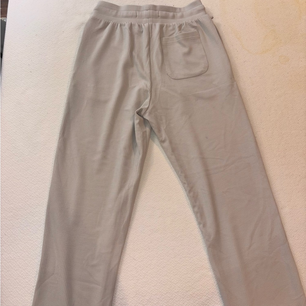 Gray Ribbed Lounge Pants - Picture 3 of 3